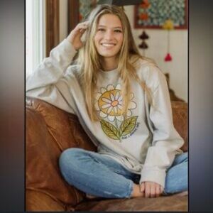 NATURAL LIFE Pocket Sweatshirt Make A Difference Today Sz large